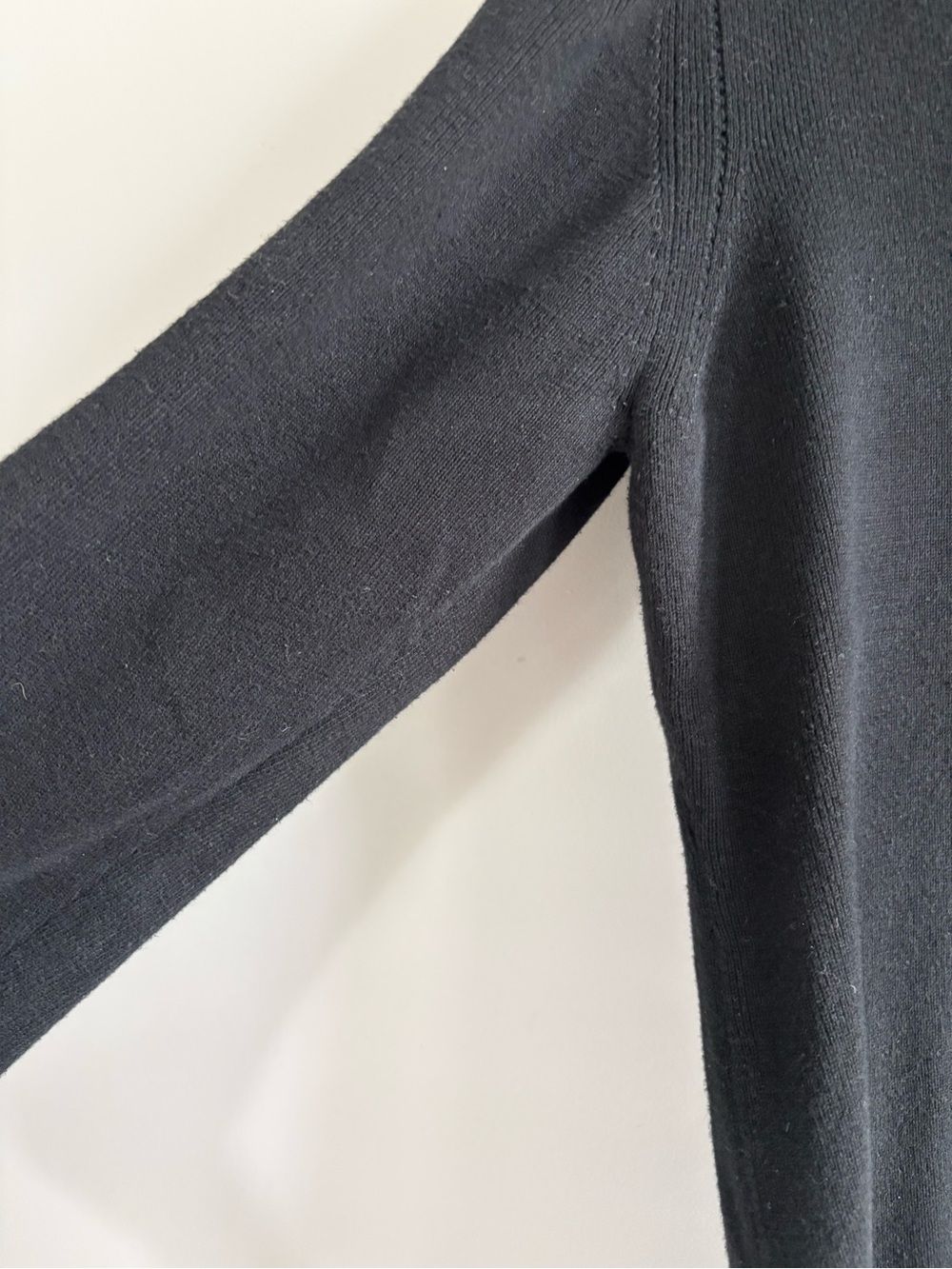 Vintage Cotton Black V-Neck Button Front Sweater - Picture 4 of 9